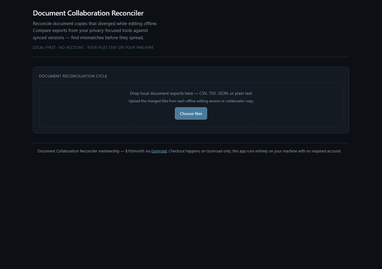 Document Collaboration Reconciler — Who's leaving and who takes over